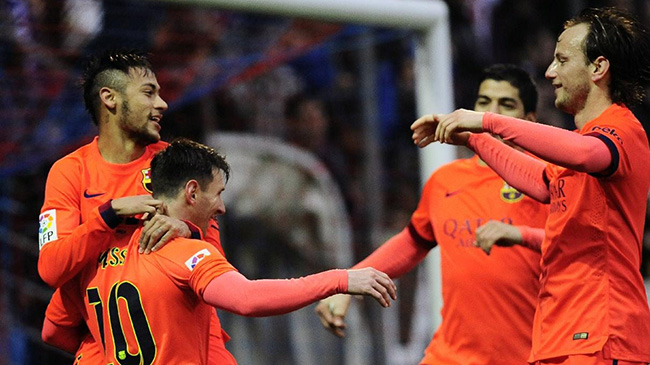 ایبار 0-2 بارسلونا؛ پیروزی بارسا با گل های مسی