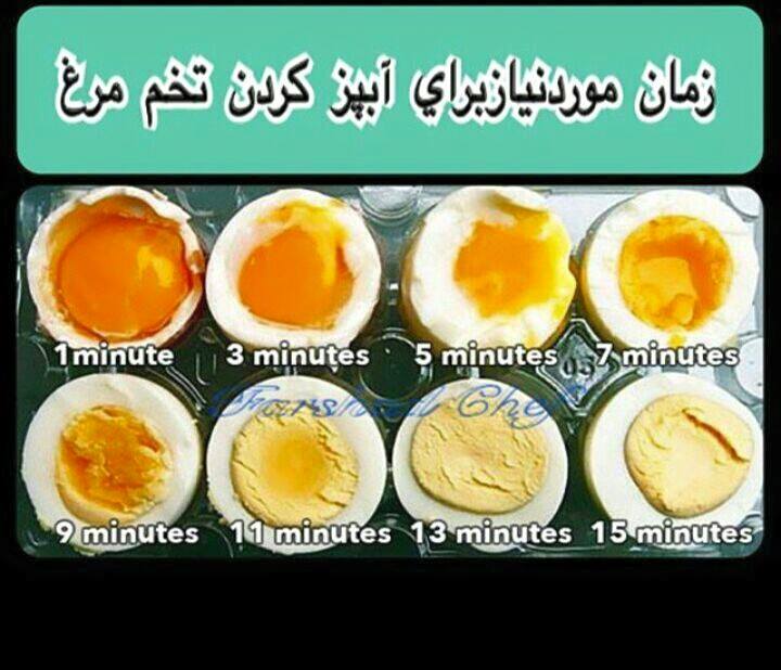زمان مورد نیاز برای آب پز کردن تخم مرغ زمان مورد نیاز برای آب پز کردن تخم مرغ