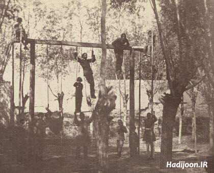 عکسی از آموزش نظامی در دوره قاجار