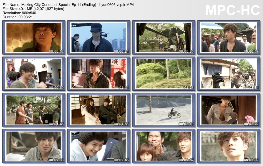 [Fancams+Video] Kim Hyun Joong Shooting and Making Сity Сonquest Special Ep 11 (Ending) [2012.09.26]