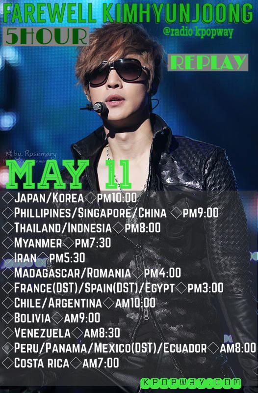 May 11 Kpopway Kim Hyun Joong Special Encore Broadcast