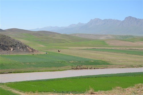 رود خانه زاینده رود روستای مشهد کاوه