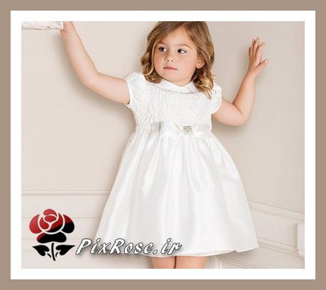 مدل لباس سفید برای خانم کوچولوها