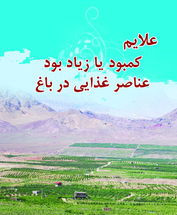 علائم کمبود یا زیاد بودن عناصر غذایی در باغ