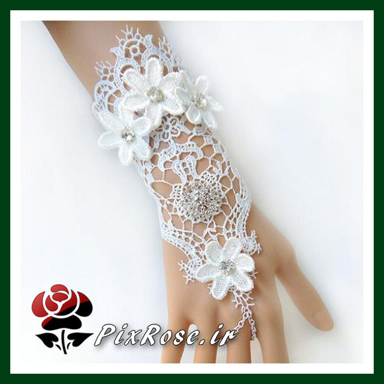 دستکش سفید عروس