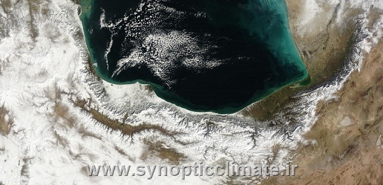 تصویر ماهواره ای پس از برف 12بهمن 1392 در شمال کشور