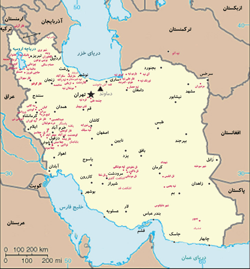 نقشه پیش از تاریخ ایران