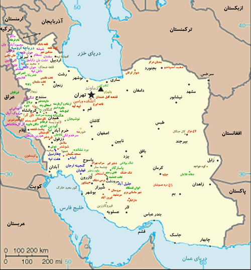 نقشه تاریخی ایران