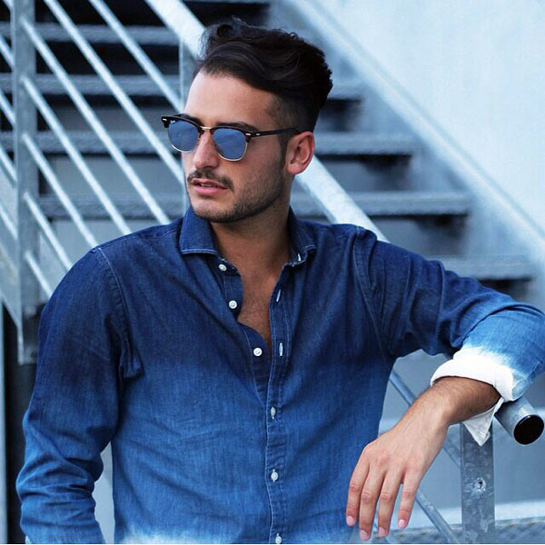 ریبن ClubMaster شیشه آبی
