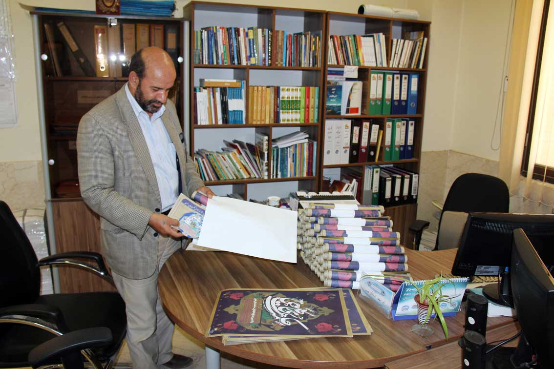 علی مصطفی حفاری مسوول توزیع کتب پنجمین جشنواره سراسری کتابخوانی حکمت های رضوی،