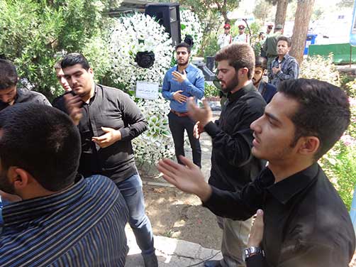 عکس های بچه های هیئت زوارالحسین(ع) در مراسم گرامیداشت شهید محمد علی دولت آبادی، بهشت زهرا(س)