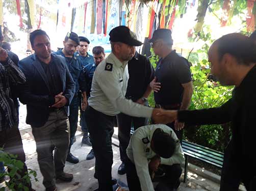 گرامیداشت سومین سالگرد شهادت استواردوم محمد علی دولت آبادی با حضور روساء وپرسنل محترم نیروی انتظامی واقشارمختلف مردم وخانواده شهید دولت آبادی