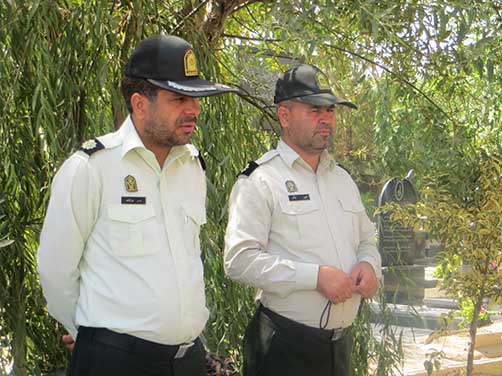 سرگرد نورآبادی ریاست محترم کلانتری 147 گلبرگ در مراسم گرامیداشت شهید محمد علی دولت آبادی،بهشت زهرا