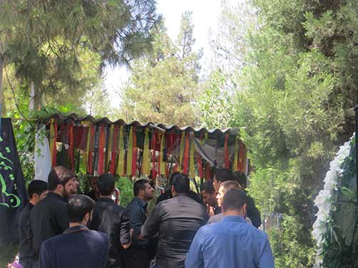 عکس های بچه های هیئت زوارالحسین(ع) در مراسم گرامیداشت شهید محمد علی دولت آبادی، بهشت زهرا(س)