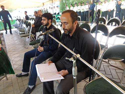 قاری قرآن کریم،سروان مهدی از ایثارگران فاتب در مراسم سالگرد شهید محمد علی دولت آبادی