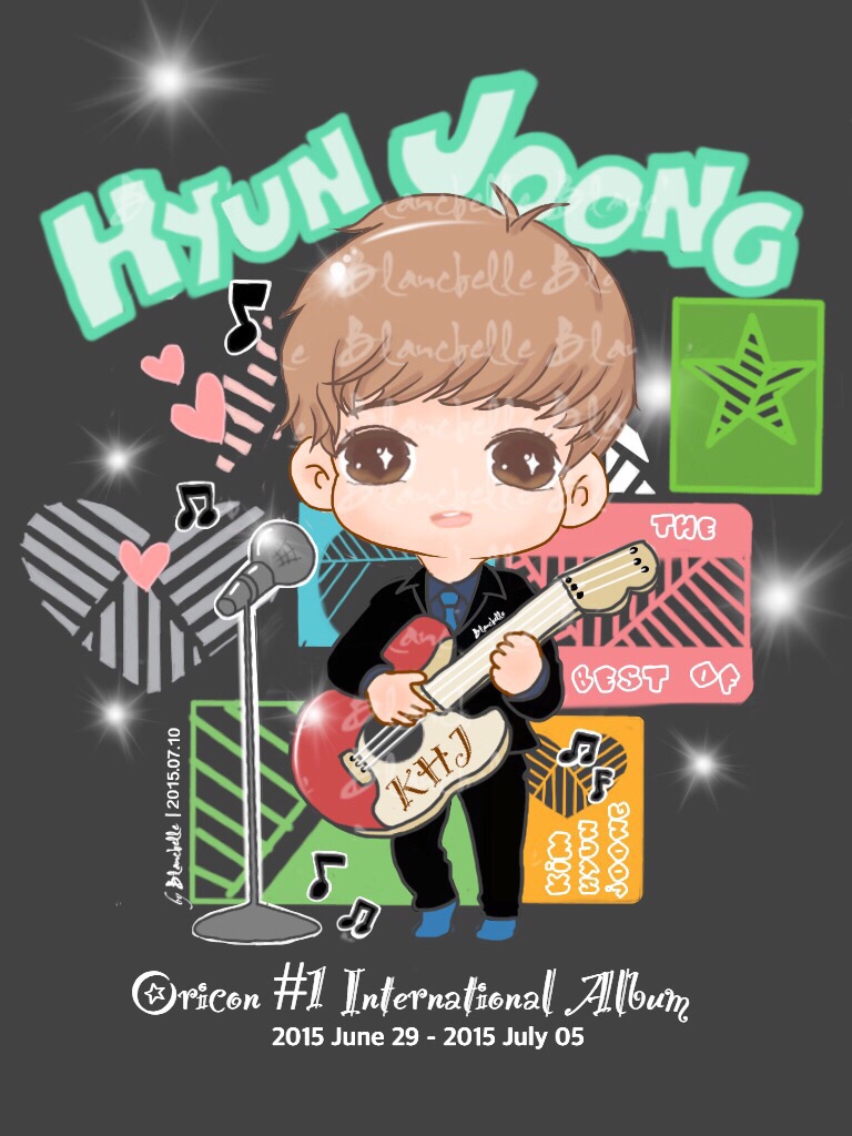 [Fan art] Kim Hyun Joong Oricon Weekly Western Album Ranked Number One [15.07.10]