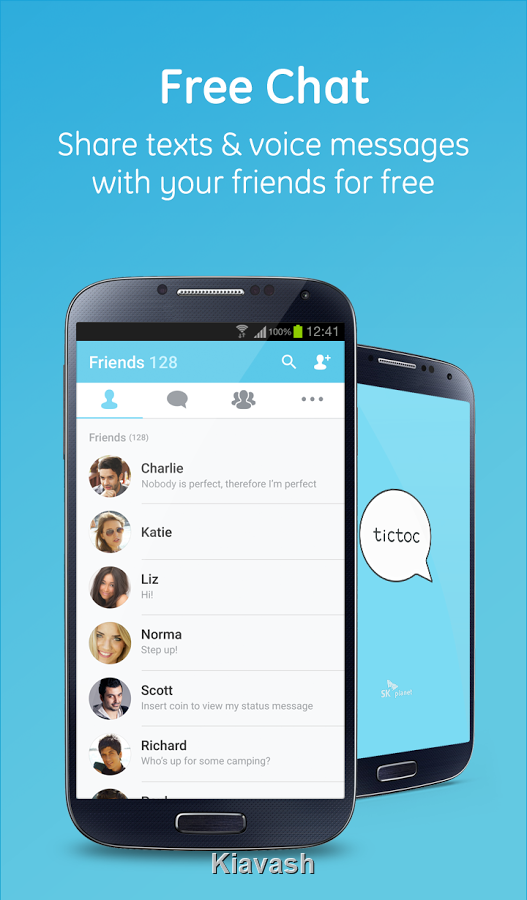 دانلود Tictoc – Free SMS & Text  - دانلود مسنجر تیکتوک اندروید