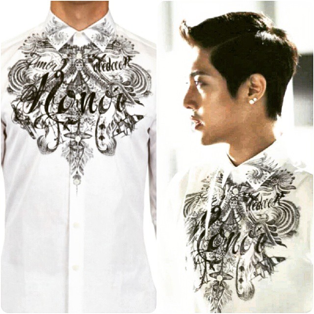 Sponsor - Givenchy Tattoo Honor Print Cotton Poplin Shirt In White For Men