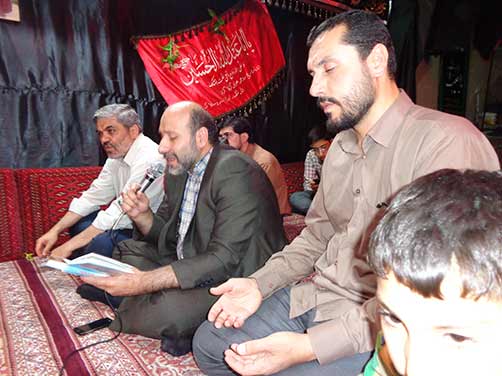 مراسم معنوی هیئت فاطمیون درحسینه شهید محمد علی دولت آبادی