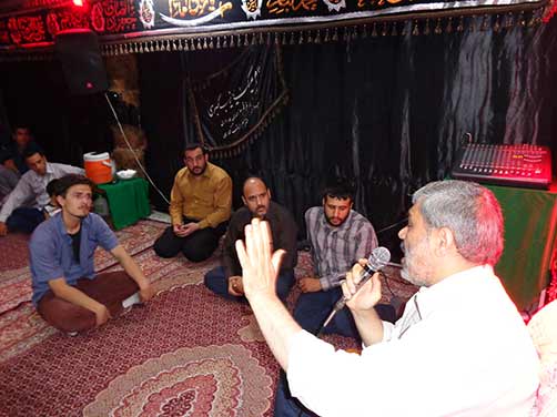 مراسم معنوی هیئت فاطمیون درحسینه شهید محمد علی دولت آبادی