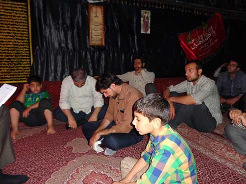مراسم معنوی هیئت فاطمیون درحسینه شهید محمد علی دولت آبادی