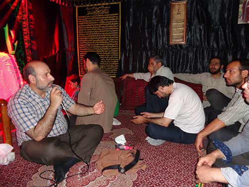 مراسم معنوی هیئت فاطمیون درحسینه شهید محمد علی دولت آبادی