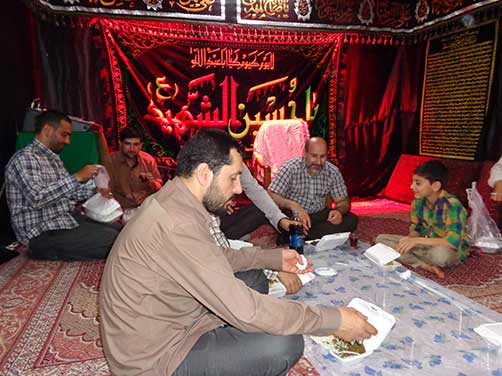 مراسم معنوی هیئت فاطمیون درحسینه شهید محمد علی دولت آبادی