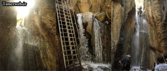 نمایی از آبشارهای زیبای قره سو شهرستان کلات نادر