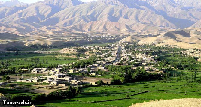 تصویری زیبا از دورنمای روستای لاین کلات نادر