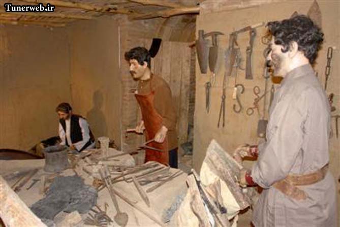 تصویری از غرفه آهنگری موزه مردم شناسی شهرستان کلات نادر