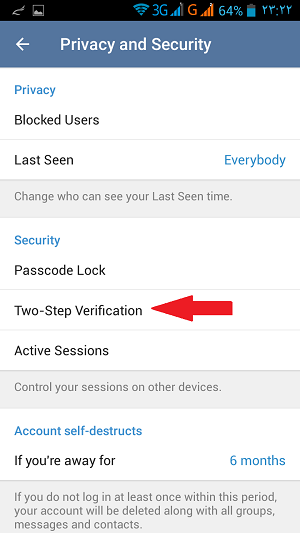 هک نشدن در تلگرام