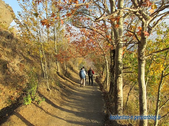 مسیر کلکچال به پارک جمشیدیه - مسیر کلکچال در پاییز 