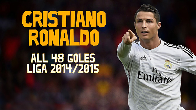 48 گل کریستیانو رونالدو در فصل 2014/15 لالیگا اسپانیا