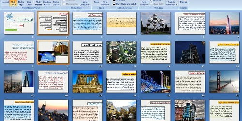 نمونه اسلاید های معماری جهان پاورپوینت سبک معماری بناهای مهم جهان