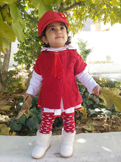 baby_modeling_red بیبی مدلینگ لباس پاییزی بافت قرمز تیپ کودک خوشتیپ