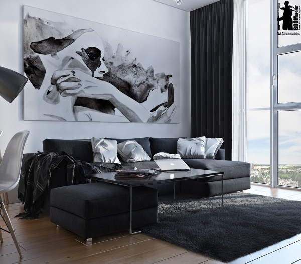دکور هنری و سیاه سفید برای خانه