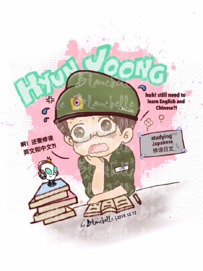 [blancbelle Fanart] huh! still need to learn English and Chinese! [15.12.12]