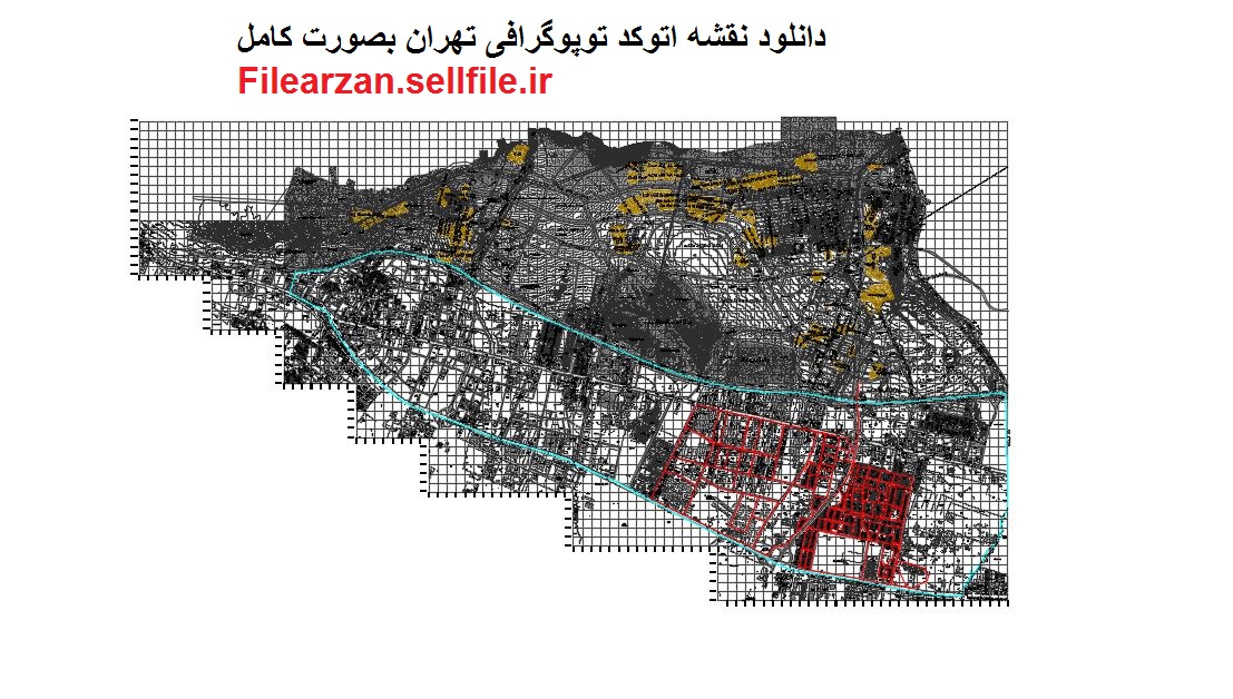 دانلود نقشه اتوکد توپوگرافی تهران