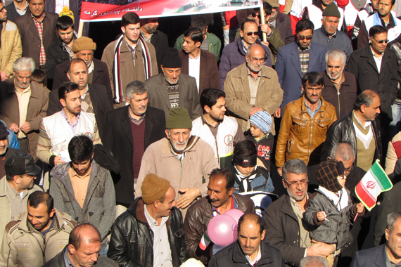 حضور پرشور مردم گرمه در راهپیمایی ۲۲ بهمن