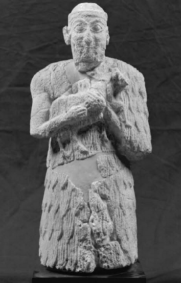 تندیس نیایشگر با بزی در دست از هزاره ی سوم پیش از میلاد