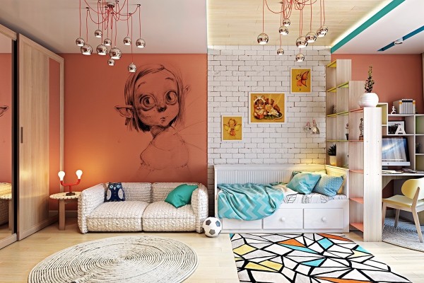 اتاق خواب کودک برای ایجاد خلاقیت