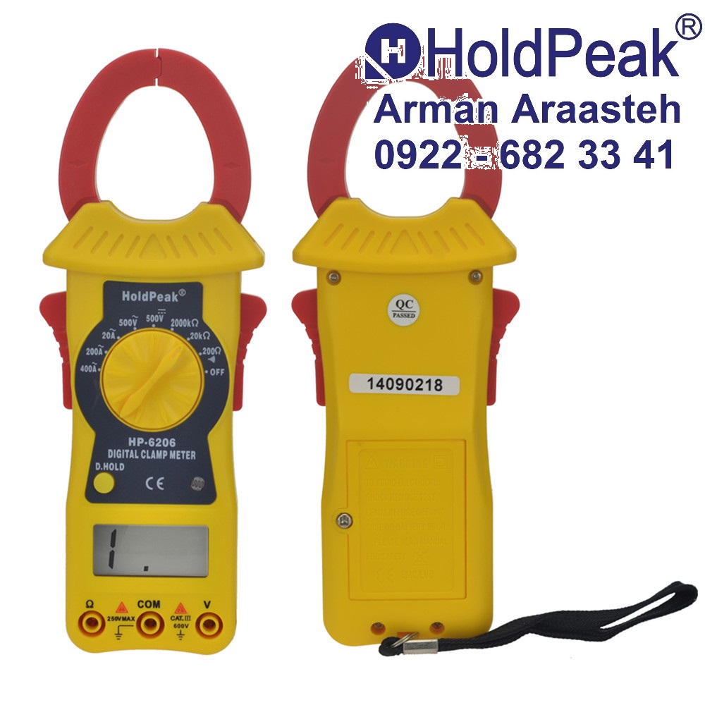 Manual Range Digital Clamp Meter-HP-6206 کلمپ متر کامپکت - مدل HP-6206
