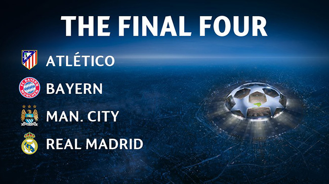 جمعه قرعه کشی نیمه نهایی لیگ قهرمانان اروپا