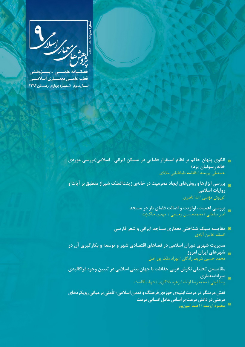 فهرست مقالات آخرین شماره مجله علمی- پژوهشی پژوهش های معماری اسلامی (زمستان 1394)