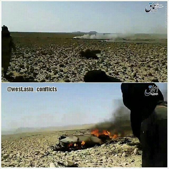 سقوط جنگنده سوری توسط داعش