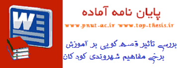 بررسی تأثیر قصه گویی بر آموزش برخی مفاهیم شهروندی کودکان
