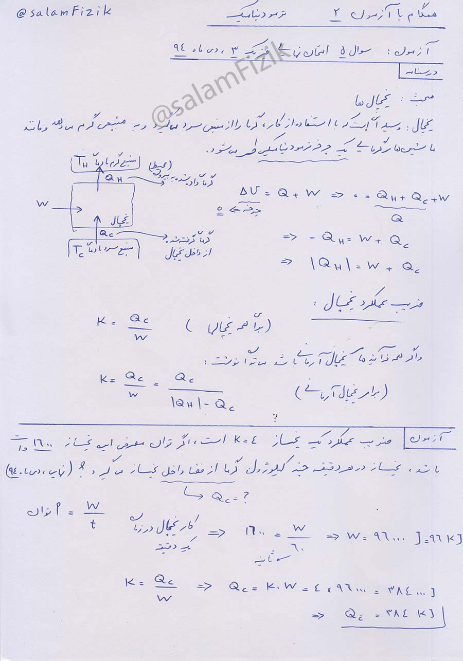 همگام با آزمون 2 ترمودینامیک