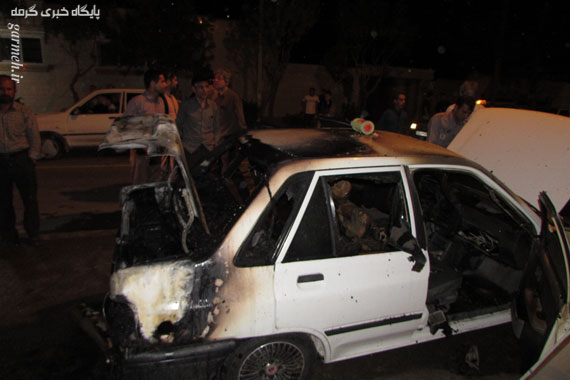 انفجار مخزن گاز LPG خودروی پراید در شهر گرمه حادثه آفرید / تصاویر