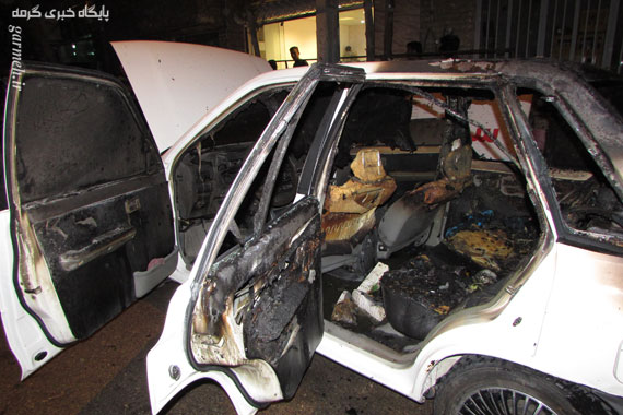 انفجار مخزن گاز LPG خودروی پراید در شهر گرمه حادثه آفرید / تصاویر