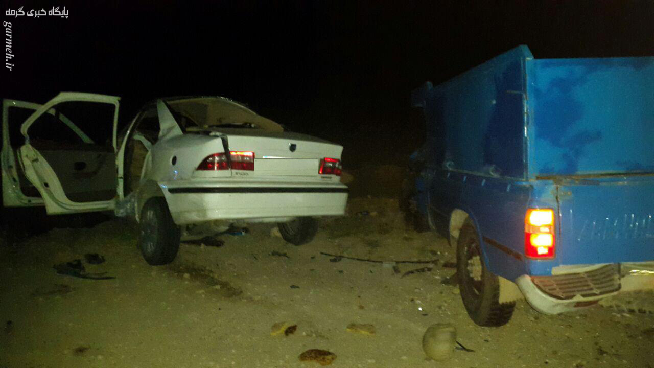 تصادف سه خودرو در محور گرمه ۵ کشته و زخمی بر جای گذاشت+ تصاویر